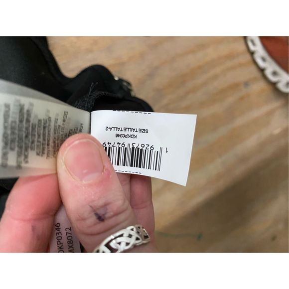 KENSIE (Saks Fifth) NWT Floral Metallic Gold Drop Waist Dress Black Sz 2, MP $98 - Picture 12 of 12